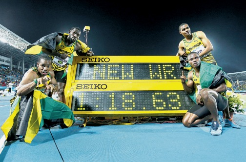 Jamaica snatches American male sprint relay record
