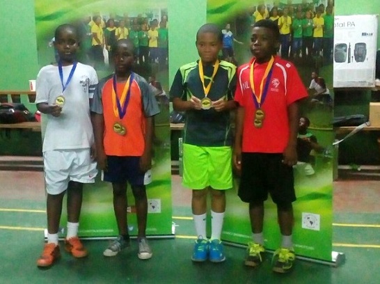 Shamar Hunter,All Jamaica Junior Badminton Championships,Nicardo Reid,Ashane Newland,